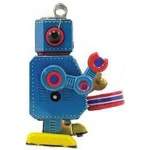 Robotel Tobosar din Metal Jucarie Mecanica cu Cheita Stil Retro Sci-Fi Vintage - imagine 2