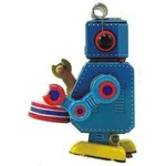 Robotel Tobosar din Metal Jucarie Mecanica cu Cheita Stil Retro Sci-Fi Vintage - imagine 4
