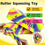 Jucarie Squishy pachet unt multicolor 13 cm pentru eliberare stres - imagine 4