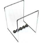 Pendulul lui Newton Bile Metalice Balans 8.5 cm Obiect Decorativ Birou Stil Retro - imagine 4