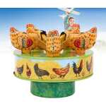 Jucarie Mecanica din Metal Gainuse care Ciugulesc stil Retro Vintage 14 cm - imagine 3