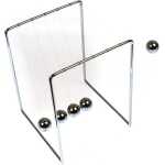 Pendulul lui Newton Bile Metalice Balans 8.5 cm Obiect Decorativ Birou Stil Retro - imagine 3