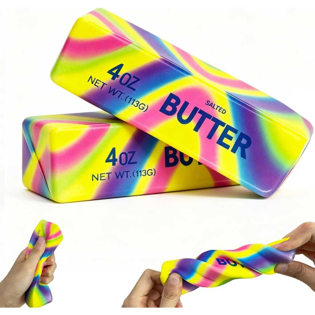 Jucarie Squishy pachet unt multicolor 13 cm pentru eliberare stres