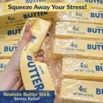 Jucarie Squishy in forma de pachet unt Salted Butter 23cm - imagine 6