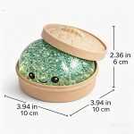 Jucarie antistres Squishy Dumpling cu sclipici si recipient 10 cm - imagine 7