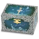 Cutie Bijuterii Muzicala cu cheita Balerina Albastra Melodie Swan Lake