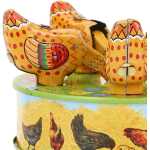 Jucarie Mecanica din Metal Gainuse care Ciugulesc stil Retro Vintage 14 cm - imagine 6