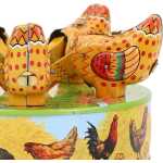 Jucarie Mecanica din Metal Gainuse care Ciugulesc stil Retro Vintage 14 cm - imagine 4