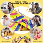 Jucarie Squishy pachet unt multicolor 13 cm pentru eliberare stres - imagine 2