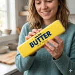 Jucarie Squishy in forma de pachet unt Salted Butter 23cm - imagine 2