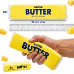 Jucarie Squishy in forma de pachet unt Salted Butter 23cm