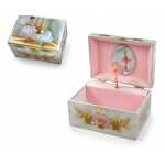 Cutie Bijuterii Muzicala cu Cheita Balerina si Oglinda Melodie Swan Lake Stil Vintage 15 cm