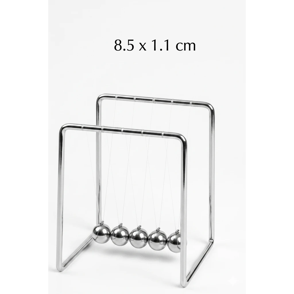 Pendulul lui Newton Bile Metalice Balans 8.5 cm Obiect Decorativ Birou Stil Retro