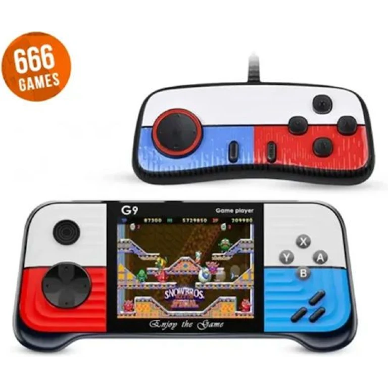 Consola portabila jocuri G9 cu 666 jocuri incluse ecran color si conectare TV