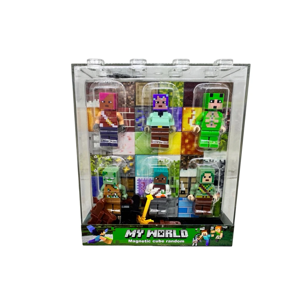 Set 108 cuburi magnetice My World Minecraft personaje colectie copii