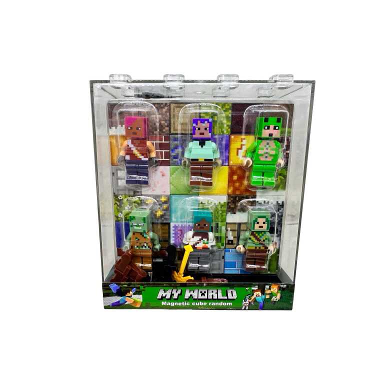Set 108 cuburi magnetice My World Minecraft personaje colectie copii