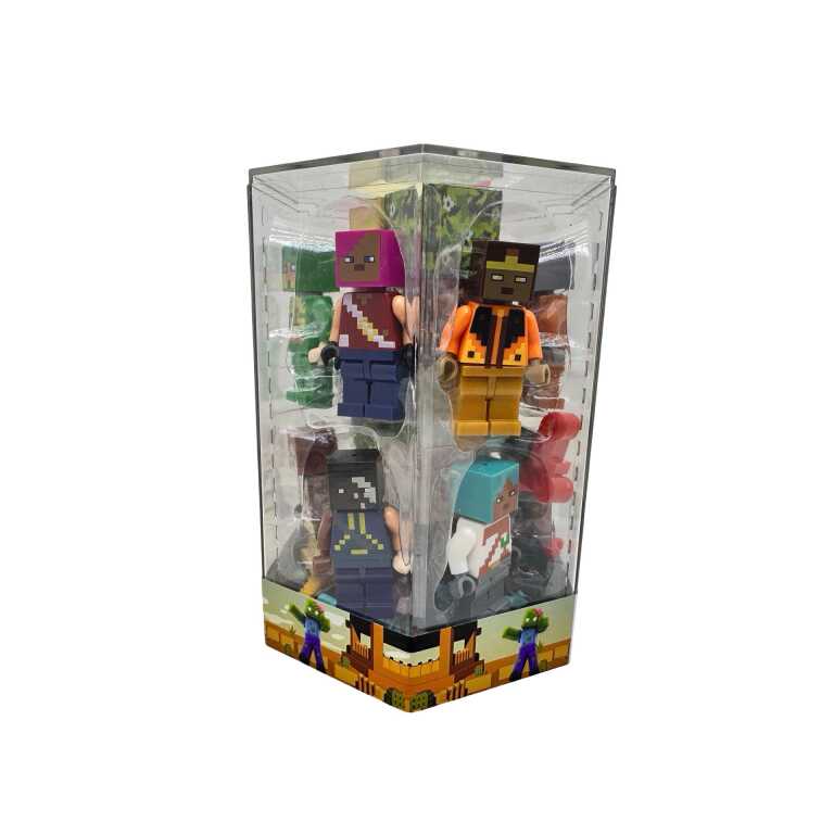 Set 20 cuburi magnetice minecraft tip Pixel My World 8 personaje cub colectie copii