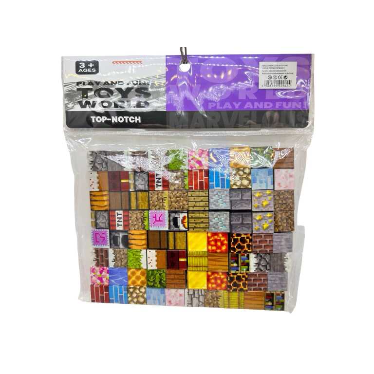 Set Cuburi Constructie magnetic Minecraft creativ multicolor joc educativ copii