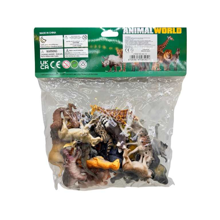 Set figurine animale salbatice 12-16 piese Animal World figurine realiste copii