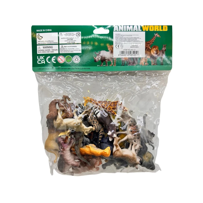 Set figurine animale salbatice 12-16 piese Animal World figurine realiste copii