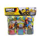 Set 3 masini metalice 1:32 design graffiti pull-back