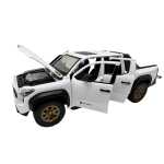 Macheta Toyota Tacoma 1:24 replica metal alba lumini si sunete usi si capota functionale - imagine 15