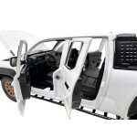 Macheta Toyota Tacoma 1:24 replica metal alba lumini si sunete usi si capota functionale - imagine 13