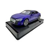 Macheta Audi e-tron GT albastru 1:32 metal die-cast lumini si sunete usi capota si portbagaj deschise - imagine 3