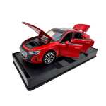 Macheta Audi e-tron GT rosu 1:32 metal die-cast lumini si sunete usi capota si portbagaj functionale - imagine 6