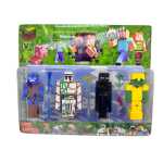 Set 4 figurine 12 cm tip Minecraft Enderman cu accesorii arme si unelte