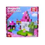 Set cuburi magnetice de construit 100 piese casuta printesei