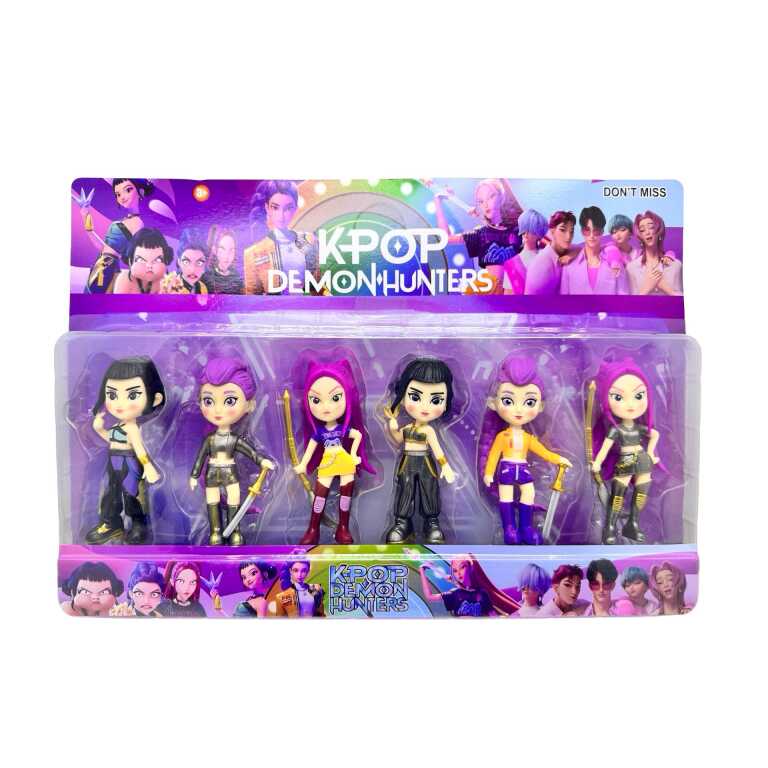 Set 6 figurine papusi KPOP Demon Hunters cu accesorii