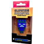 Breloc minecraft Glowing Monster 6 cm cu lumina LED design pixel tip joc