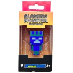 Breloc minecraft Glowing Monster 6 cm cu lumina LED design pixel tip joc - imagine 3