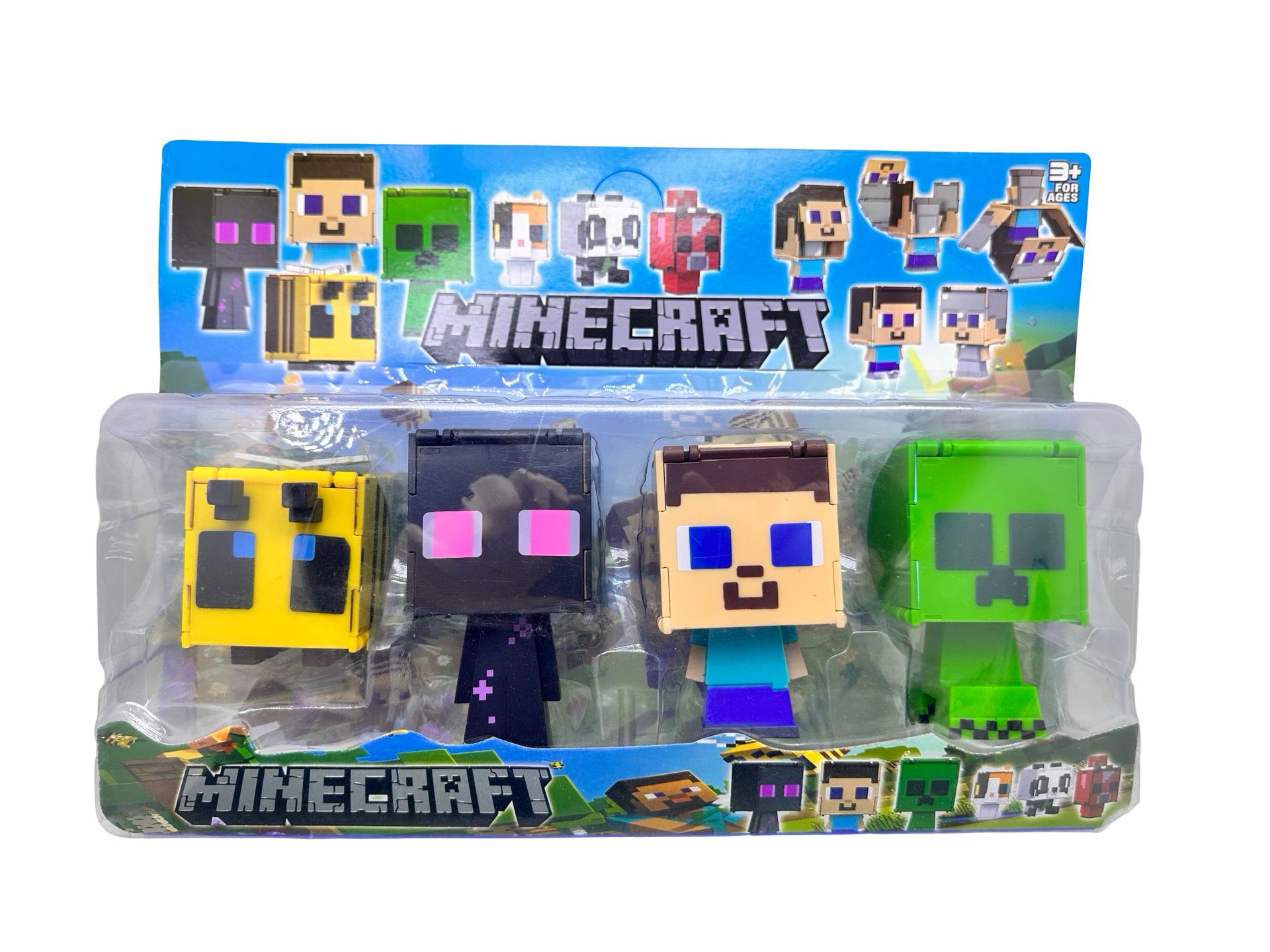 WhatsApp Image 2026-04-09 at 11.43.14 Set 4 Figurine Tip Minecraft POP – Personaje Pixelate pentru Copii 10 cm