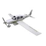 Macheta avion Piper Seneca N4160 metal 20cm cu suport de expunere sunet si lumini led in cabina