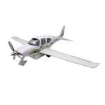 Macheta avion Piper Seneca N4160 metal 20cm cu suport de expunere sunet si lumini led in cabina - imagine 5