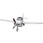 Macheta avion Piper Seneca N4160 metal 20cm cu suport de expunere sunet si lumini led in cabina - imagine 11