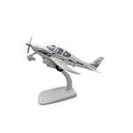 Macheta avion Piper Seneca N4160 metal 20cm cu suport de expunere sunet si lumini led in cabina - imagine 13