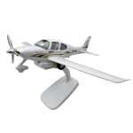 Macheta avion Piper Seneca N4160 metal 20cm cu suport de expunere sunet si lumini led in cabina - imagine 16