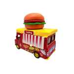 Macheta Food hamburger Truck Fast-Food cu Lumini si Sunete 1:36 - imagine 6