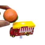 Macheta Food hamburger Truck Fast-Food cu Lumini si Sunete 1:36 - imagine 7