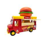 Macheta Food hamburger Truck Fast-Food cu Lumini si Sunete 1:36 - imagine 9