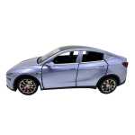 Macheta New Tesla Model Y 1:32 bleu replica metalica deschidere usi capota si portbagaj sunet si lumini - imagine 9