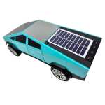 Boxa portabila masina electrica Tesla Cybertruck cu panou solar Bluetooth radio USB - imagine 6