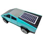 Boxa portabila masina electrica Tesla Cybertruck cu panou solar Bluetooth radio USB - imagine 9