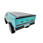 Boxa portabila masina electrica Tesla Cybertruck cu panou solar Bluetooth radio USB - imagine 7