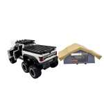 Macheta Ford Raptor alb 6x6 Camper 1:24 replica metal lumini si sunete usa deschisa si compartiment detasabil - imagine 7