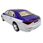 Macheta metal Mercedes Maybach S Class albastru alb 1:24 telecomanda deschidere electrica usi capota portbagaj lumini si sunete - imagine 13