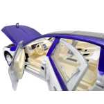 Macheta metal Mercedes Maybach S Class albastru alb 1:24 telecomanda deschidere electrica usi capota portbagaj lumini si sunete - imagine 12